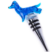 Load image into Gallery viewer, Bottle Stopper Handmade Glass Dachshund
