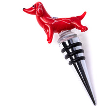 Load image into Gallery viewer, Bottle Stopper Handmade Glass Dachshund
