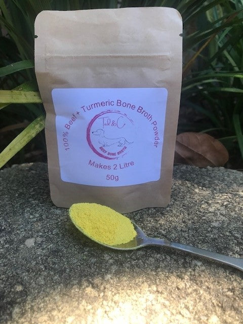 TEDS Powdered Beef Bone Broth with Turmeric for Pets & Hoomans 30g (2 Litre)